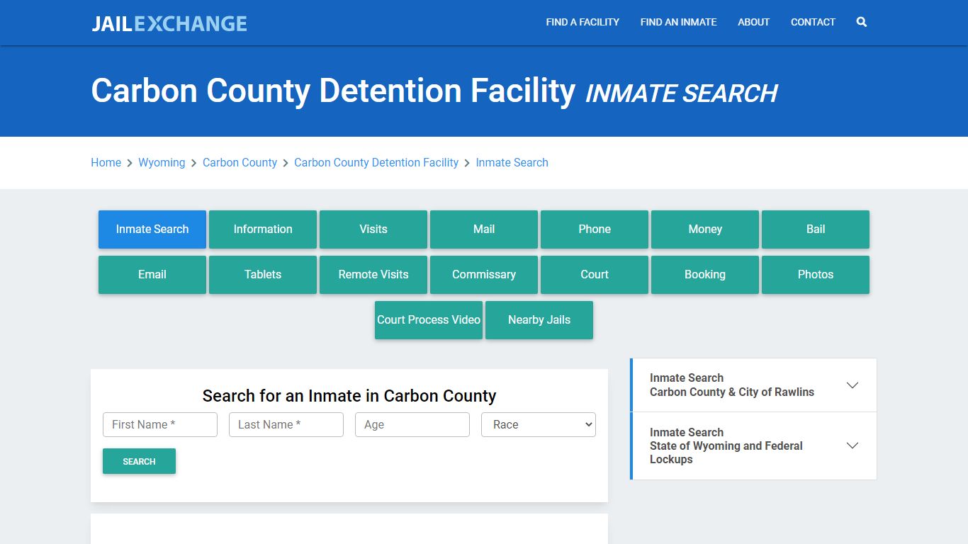 Carbon County Detention Facility Inmate Search - Jail Exchange