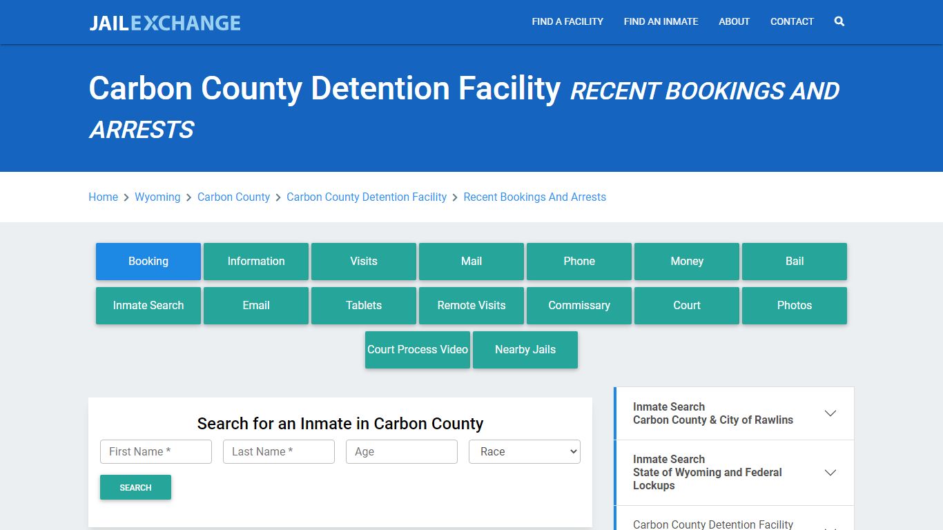 Carbon County Detention Facility Recent Bookings And Arrests